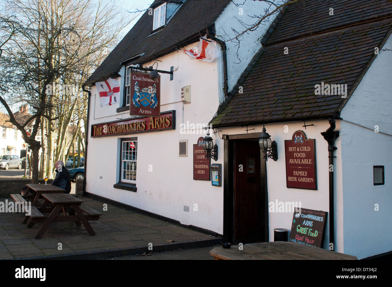 Il Coachmakers Arms pub, Newport Pagnell, Buckinghamshire, Inghilterra, Regno Unito Foto Stock