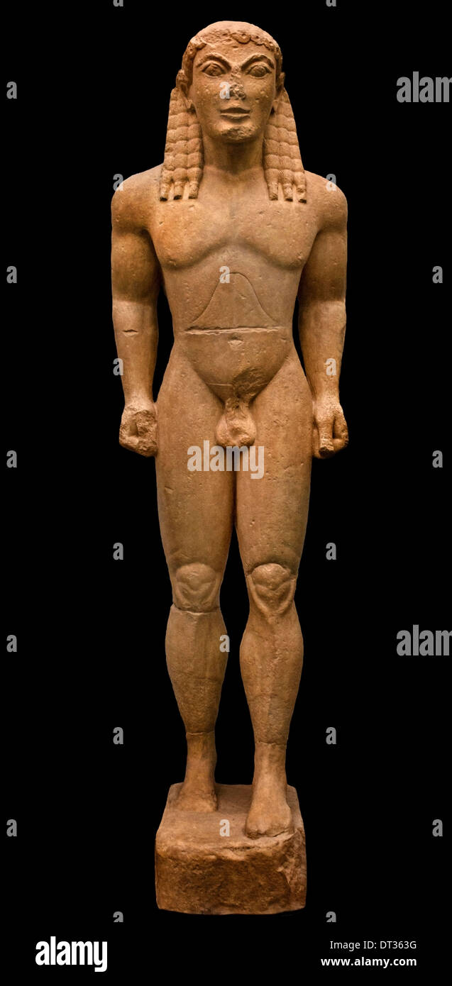 Kleobis (Cleobis e Biton due fratelli umani nella leggenda correlati da Solon a Creso in Erodoto 580 BC Greco in Grecia Foto Stock