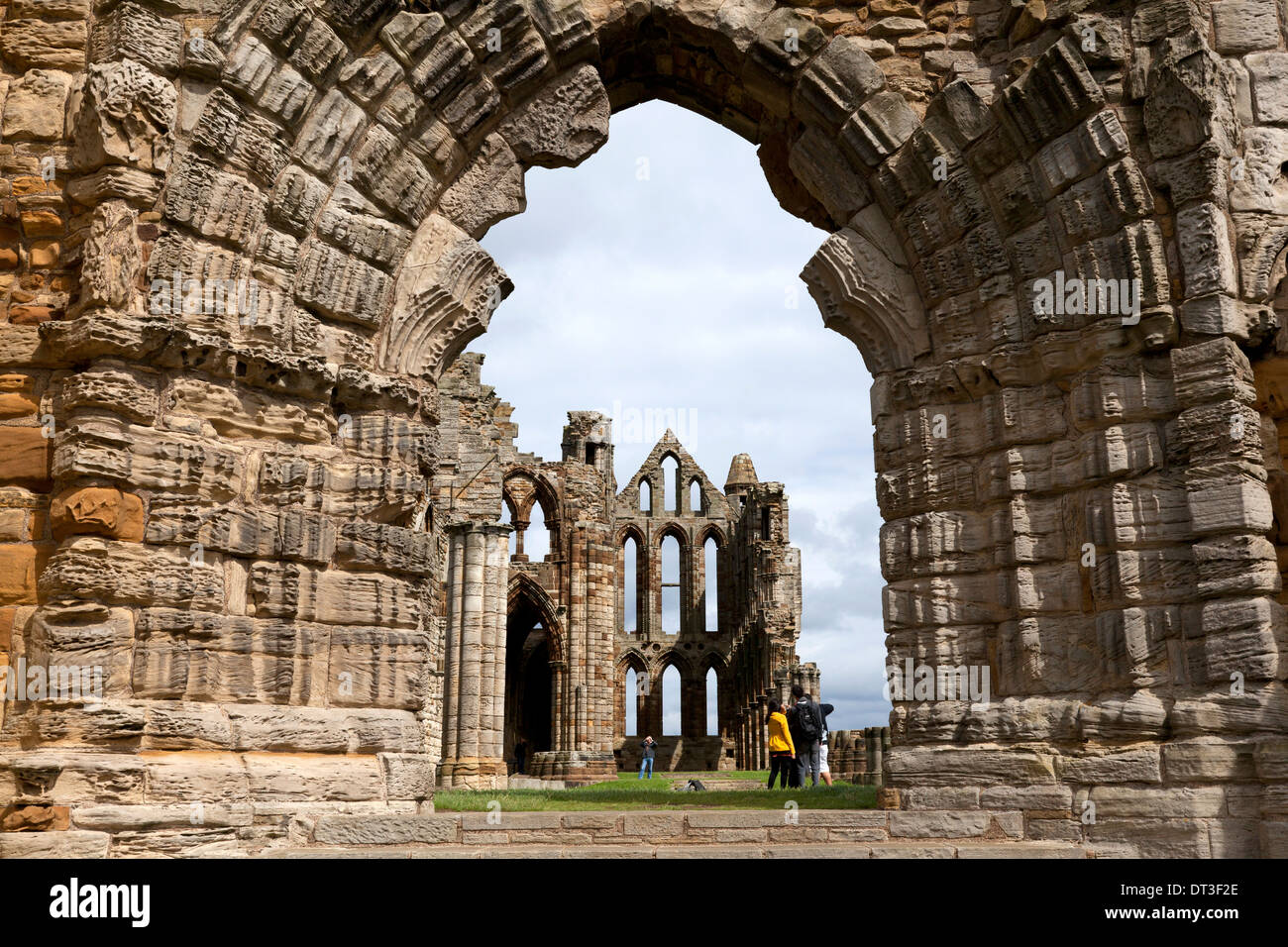 Le rovine di Whitby Abbey, Whitby, North Yorkshire Foto Stock