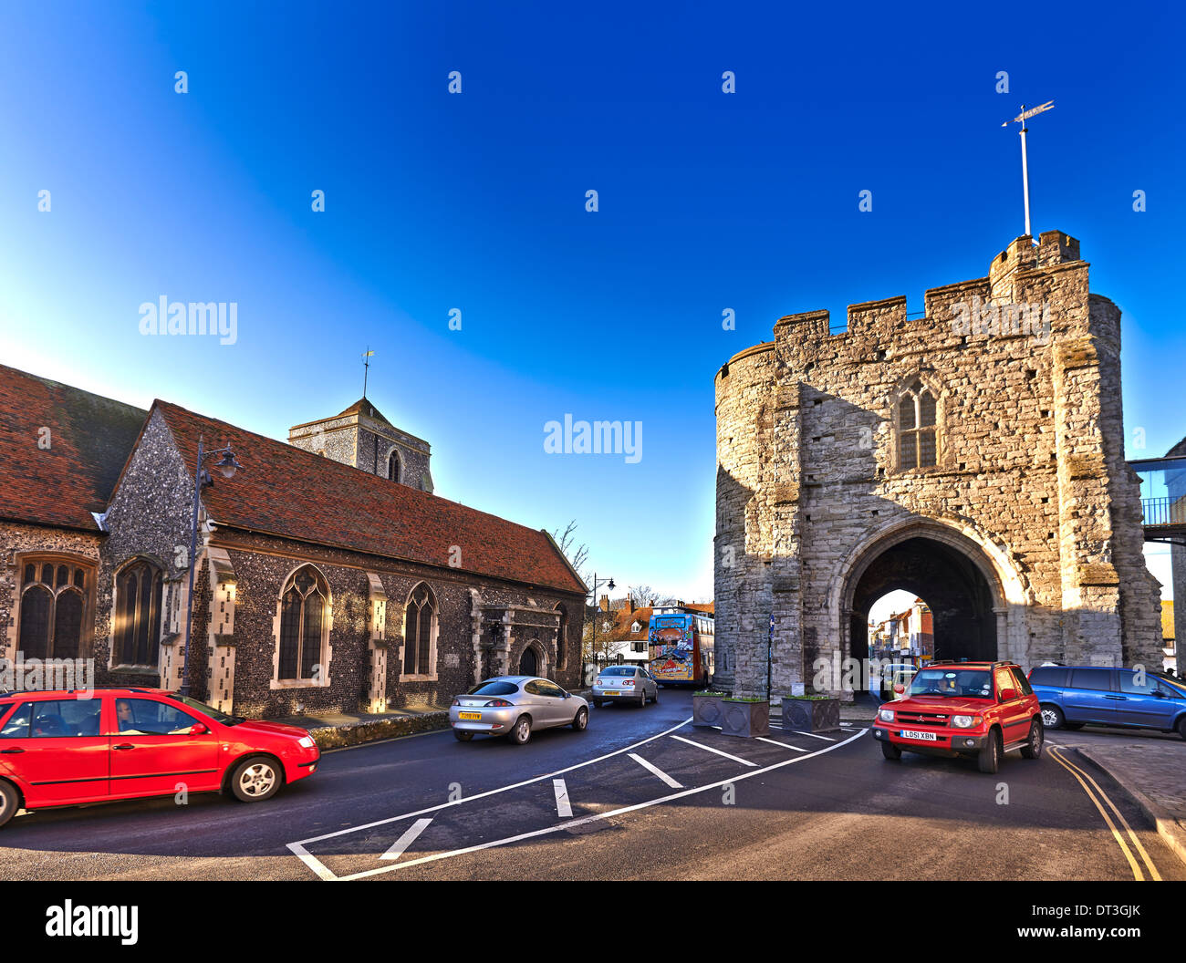 Westgate è una guardiola medievale in Canterbury Kent England Foto Stock