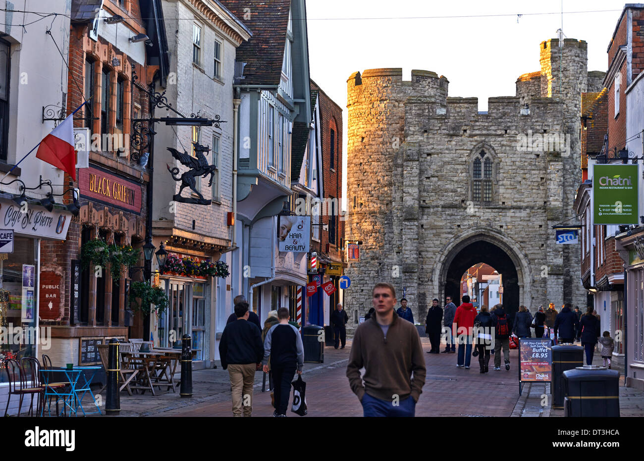 Westgate è una guardiola medievale in Canterbury Kent England Foto Stock