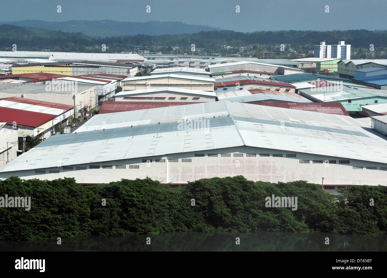 Magazzini Zona Libre de Colon Panama Foto Stock