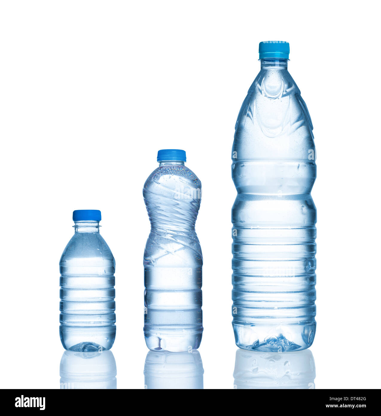 Plastica bottiglie di acqua Foto Stock