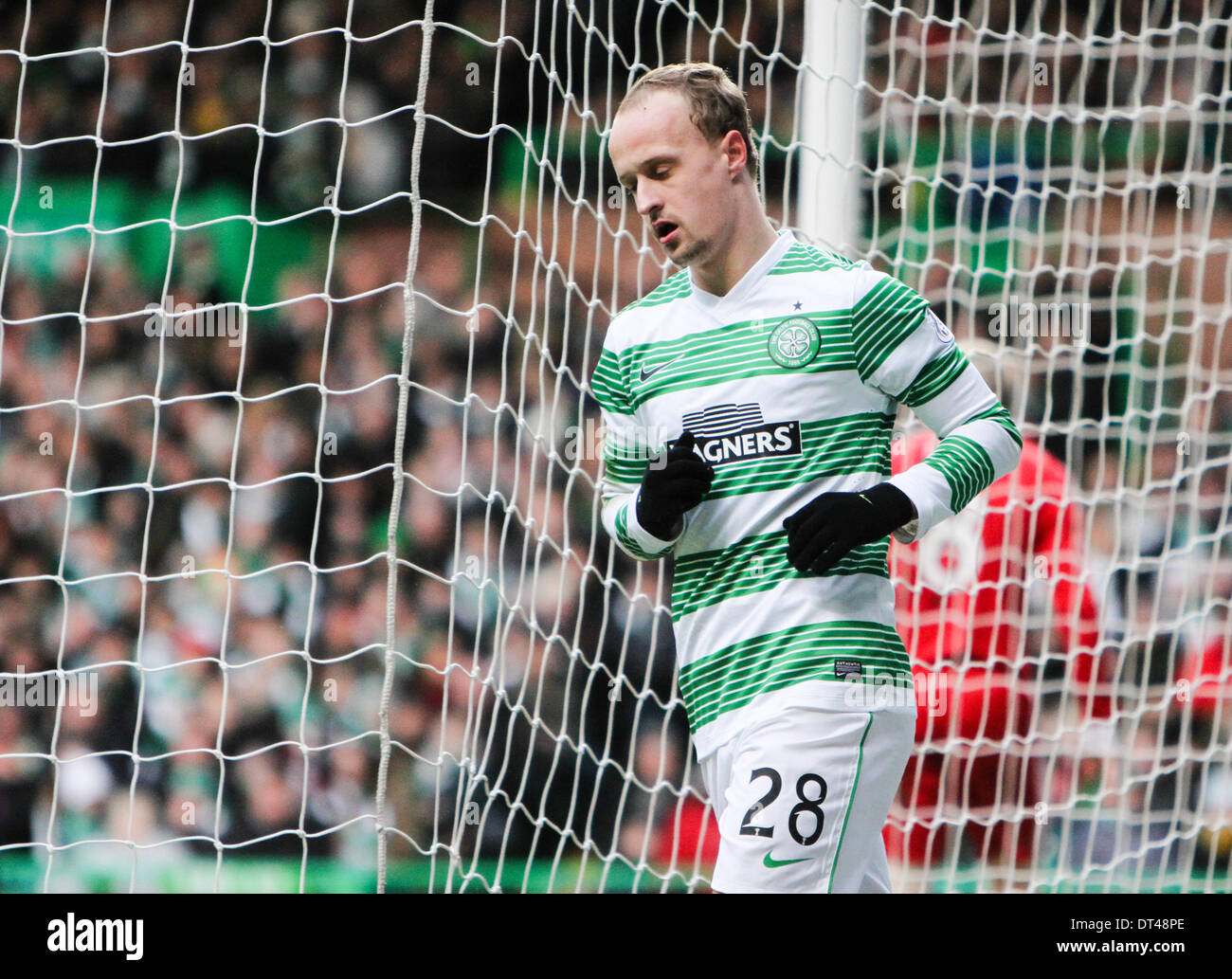 Glasgow, Scozia. 08 feb 2014. Leigh Griffiths ha fatto il suo debutto per la Celtic durante la Coppa Scozzese 5. round di gioco tra Celtic e Aberdeen da Celtic Park. Credito: Azione Sport Plus/Alamy Live News Foto Stock