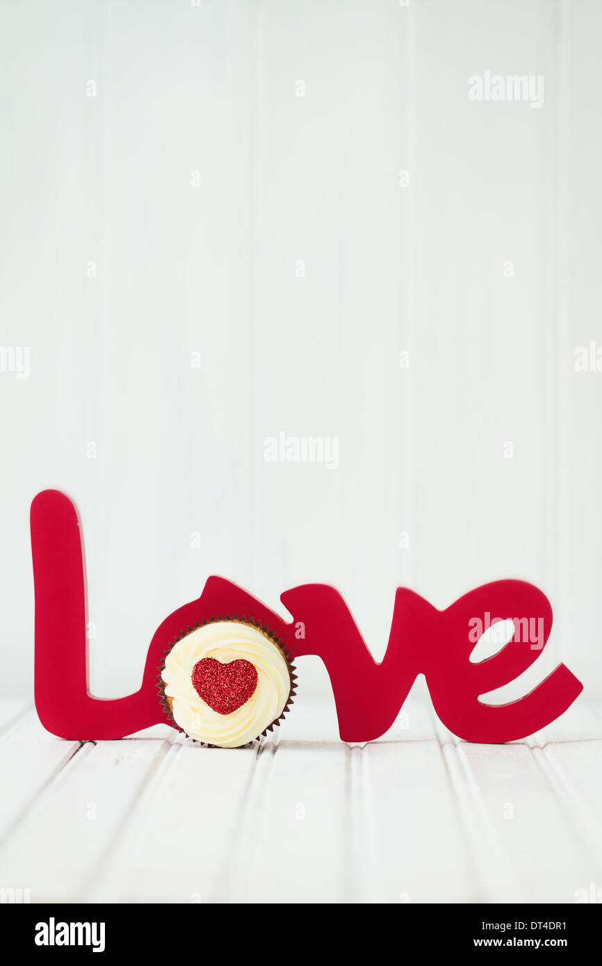 Valentines tortina con spazio di copia Foto Stock