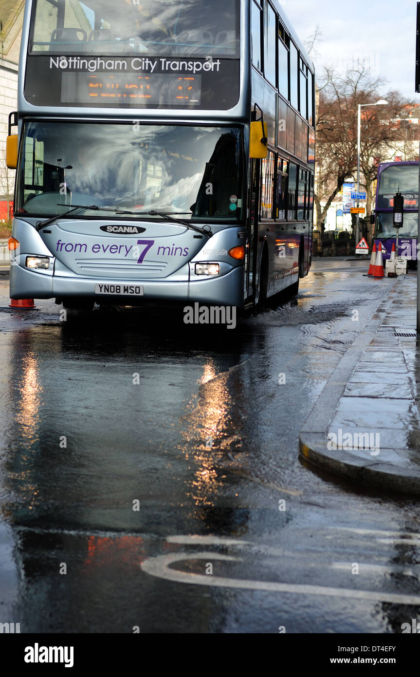 Il Nottingham City Transport Bus. Foto Stock