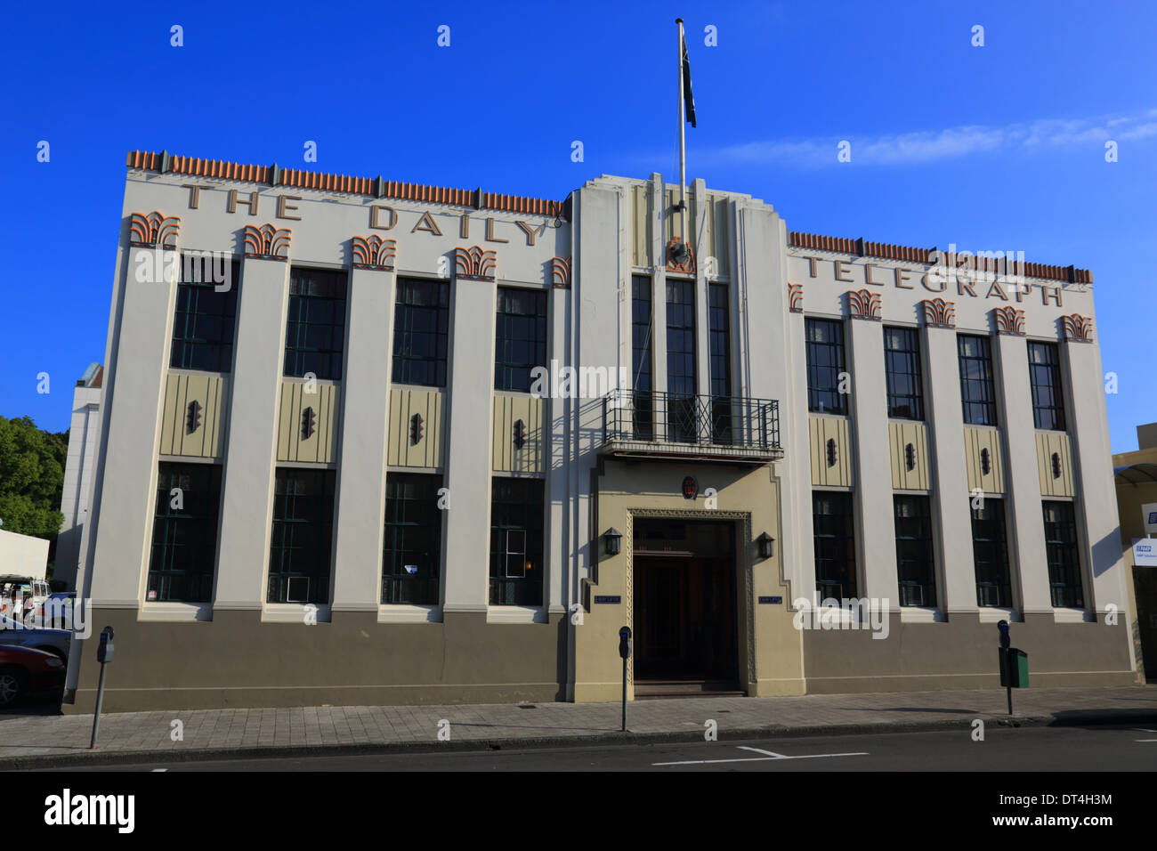 Art Deco Napier, il Daily Telegraph Edificio, 49 Tennyson Street, Napier Hawkes Bay, Isola del nord, Nuova Zelanda Foto Stock