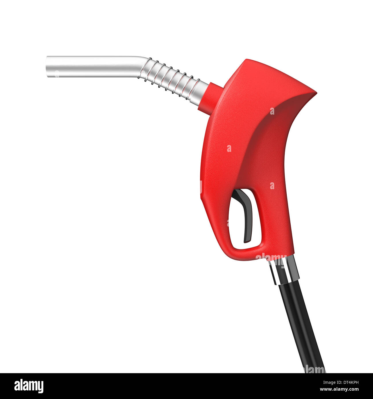 Chiusura del gas di colore rosso ugello con un tracciato di ritaglio Foto Stock