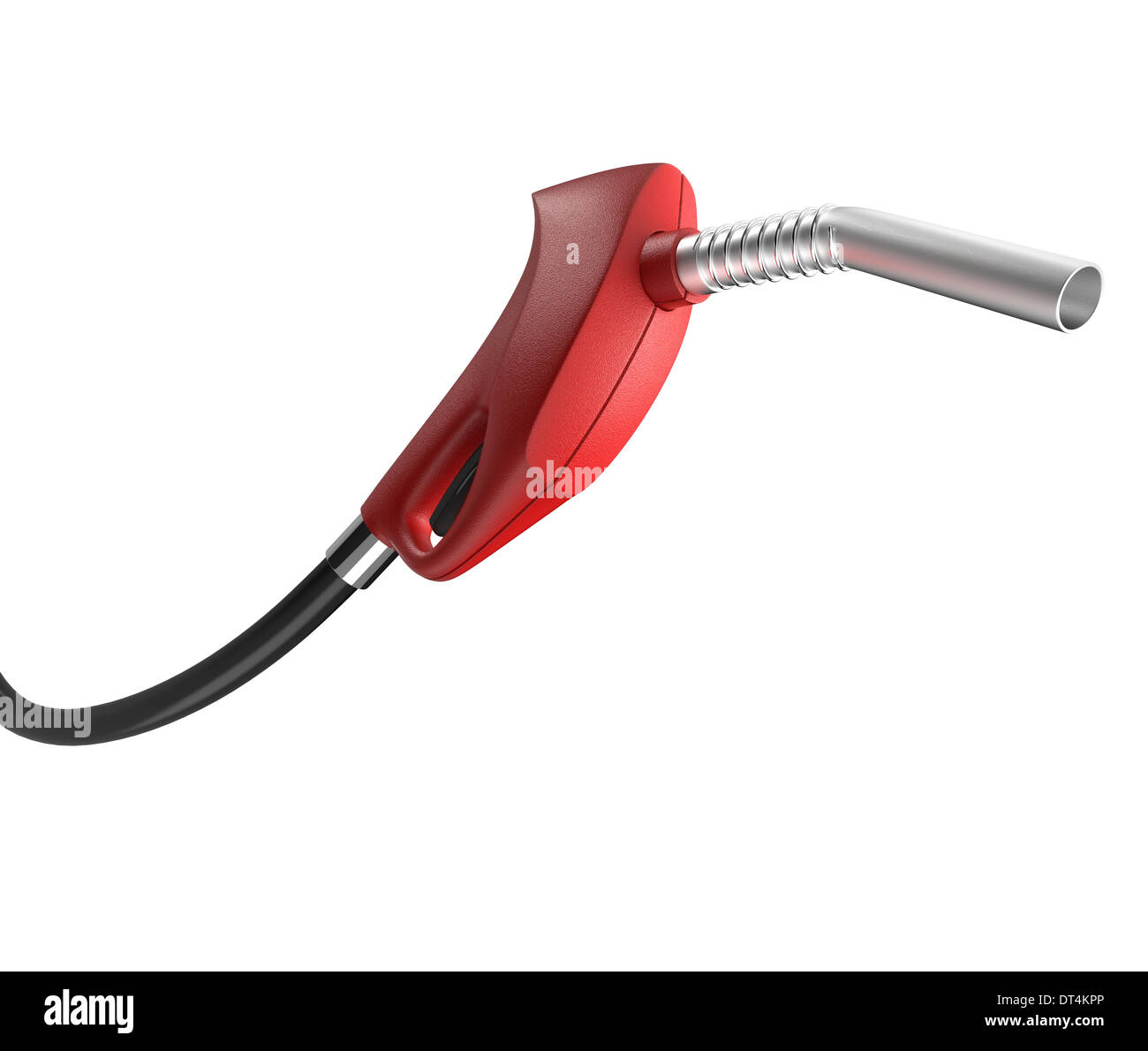 Chiusura del gas di colore rosso ugello con un tracciato di ritaglio Foto Stock