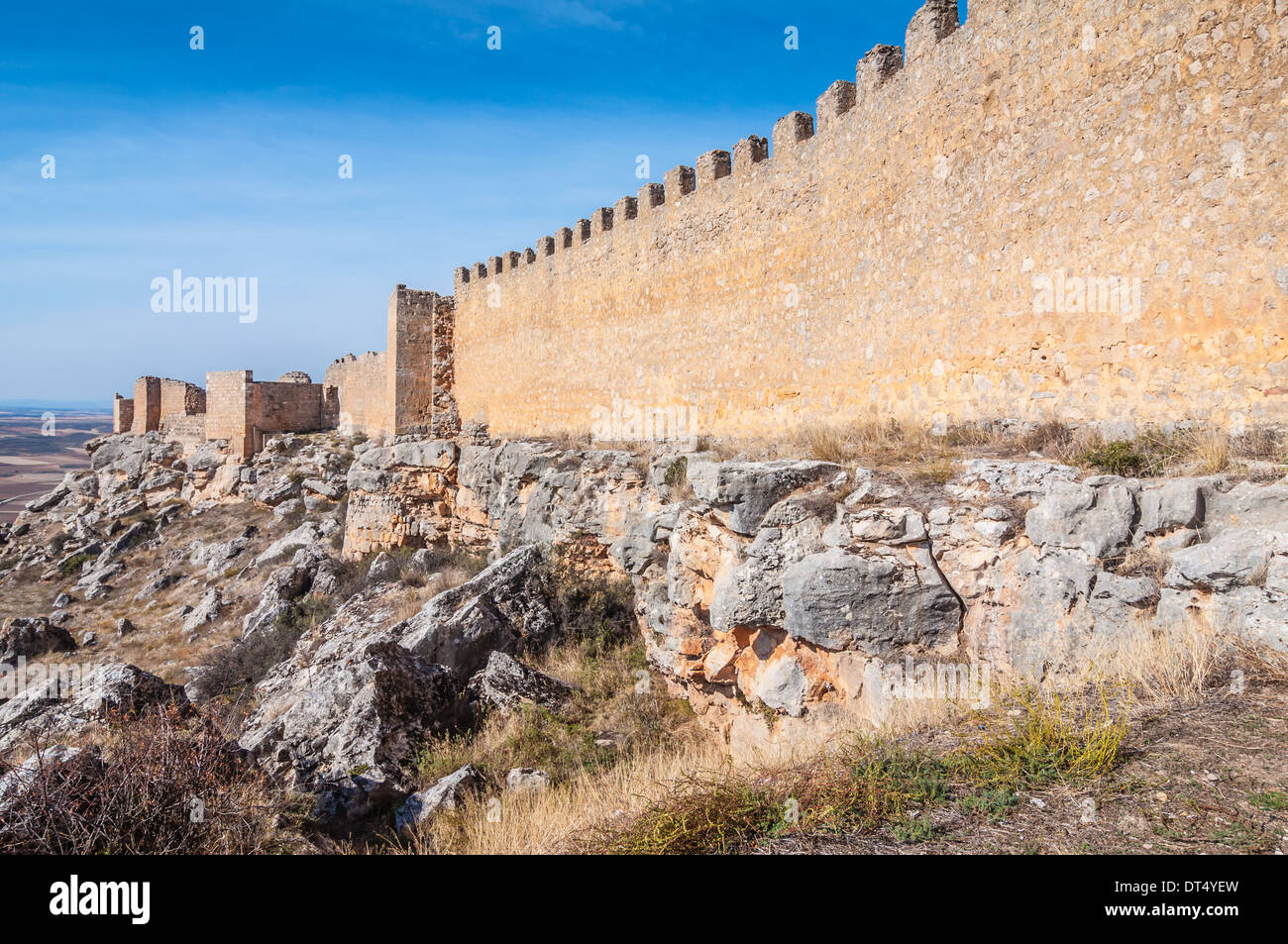 Il castello di Gormaz in Soria, Spagna Foto Stock