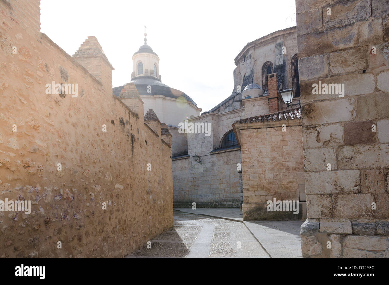 Via medievale in Burgo de Osma, Spagna Foto Stock