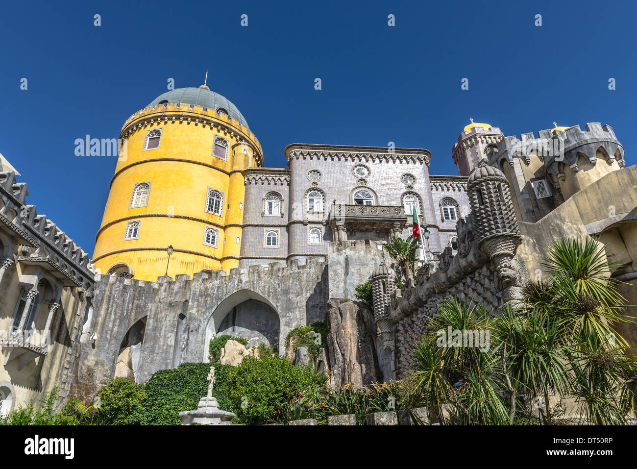 La pena Palazzo Nazionale (Palacio da Pina) a Sintra, Portogallo Foto Stock