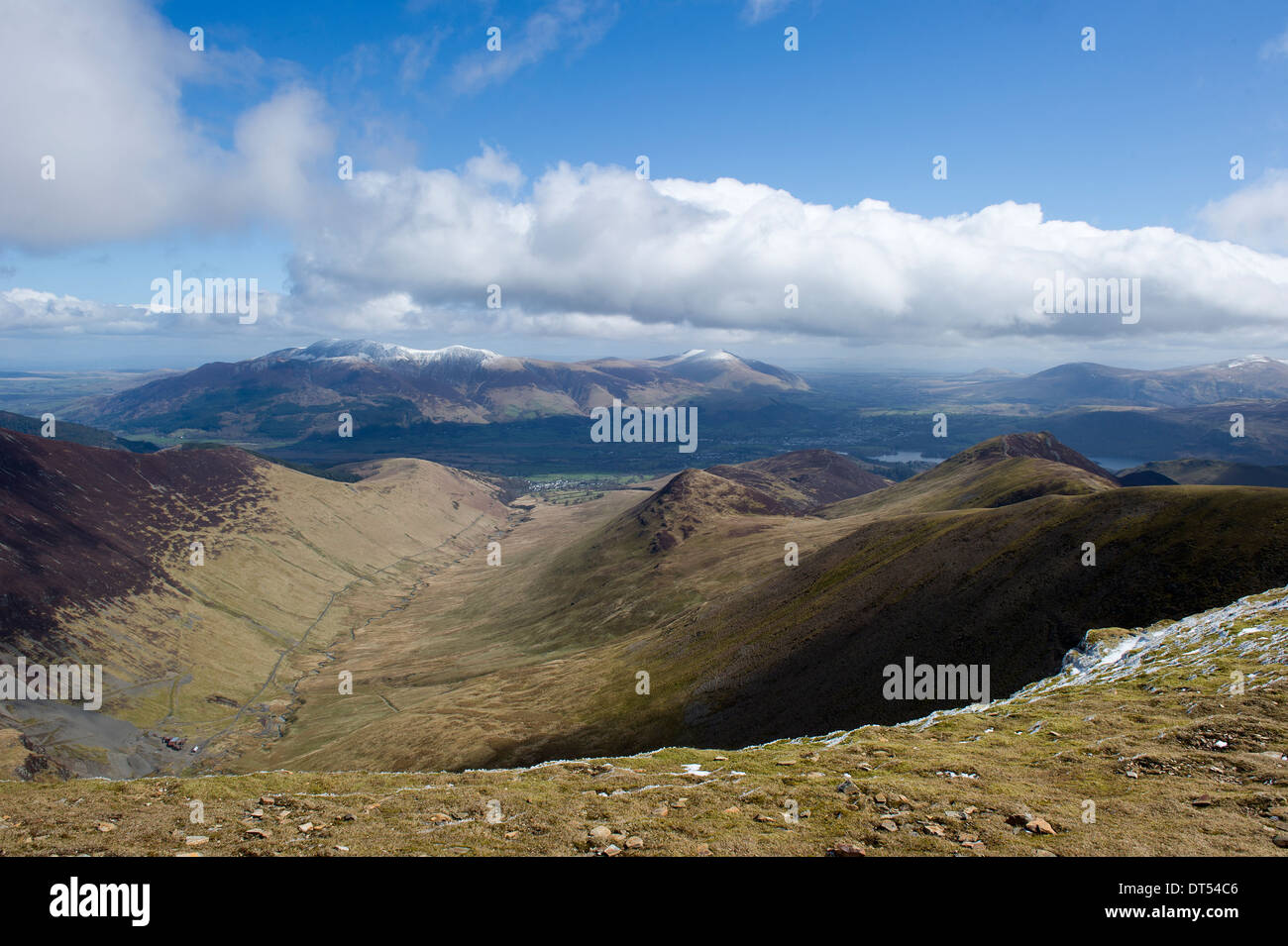 Coledale Beck con Skiddaw Foto Stock