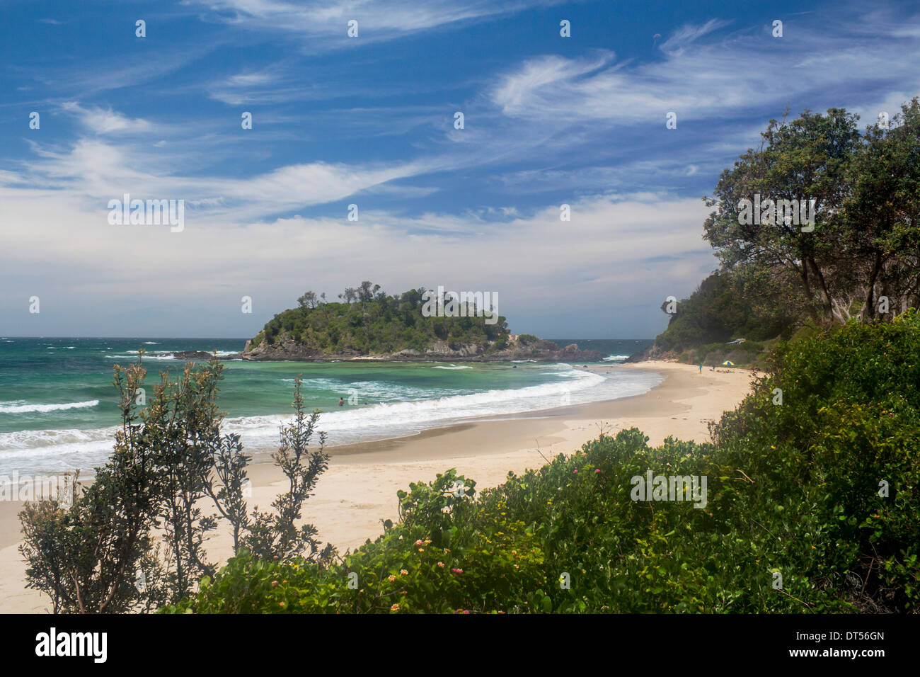 Il numero uno 1 Beach Seal Rocks New South Wales NSW Australia Foto Stock