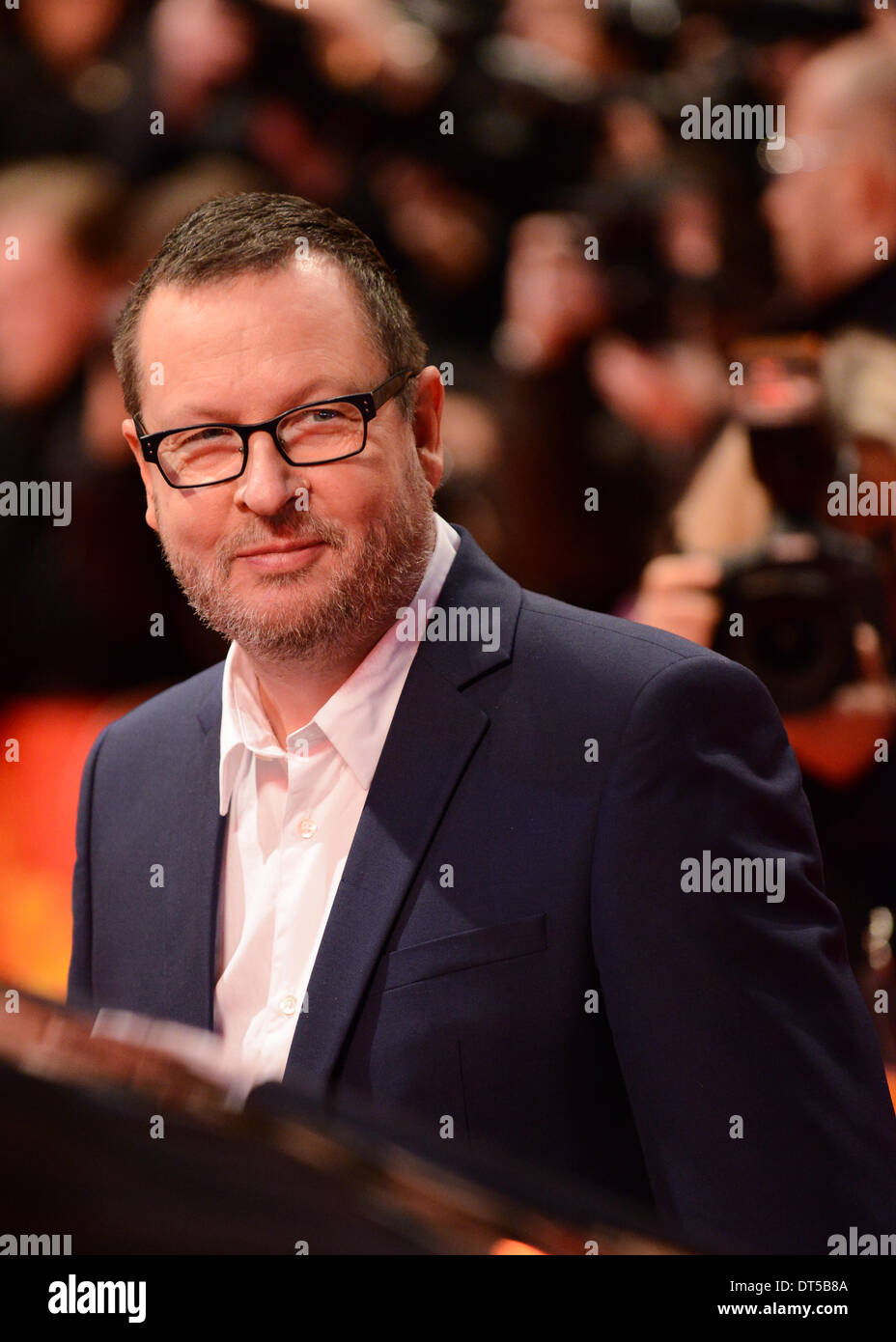 Berlino, Germania. Il 9 febbraio, 2014. Lars von Trier assiste il 'Nymphomaniac Volume I' Premiere al sessantaquattresimo Berlinale annuale Festival Internazionale del Film alla Berlinale Palast il 9 febbraio 2014 a Berlino, Germania. Credito: Janne Tervonen/Alamy Live News Foto Stock