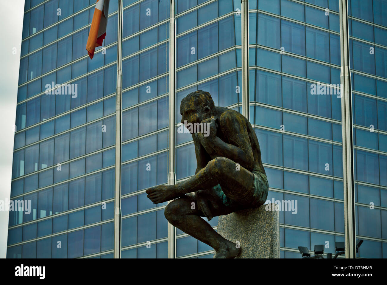 Torre di cristallo, grattacielo di Madrid, collocati nella zona finanziaria ,quattro moderni grattacieli (Cuatro Torres), Spagna Foto Stock