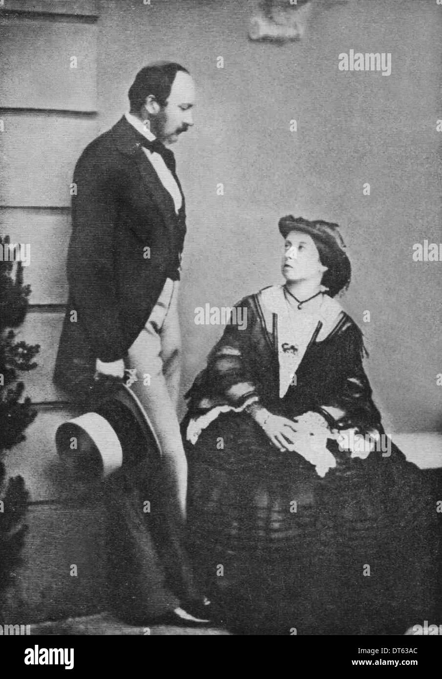 Prince Albert marito consorte e Queen Victoria in 1860. Dagli archivi di stampa Ritratto Service (ex premere il ritratto di servizio). Foto Stock