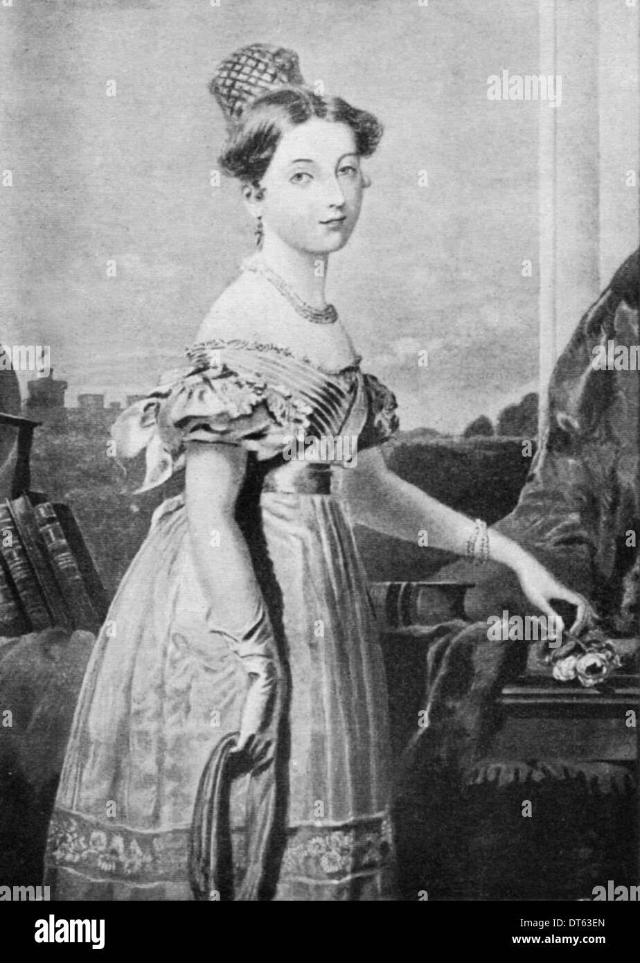 La regina Victoria un ritratto nel 1836 da F Winterhalter. Dagli archivi di stampa Ritratto Service (ex premere ritratto Bureau). Foto Stock