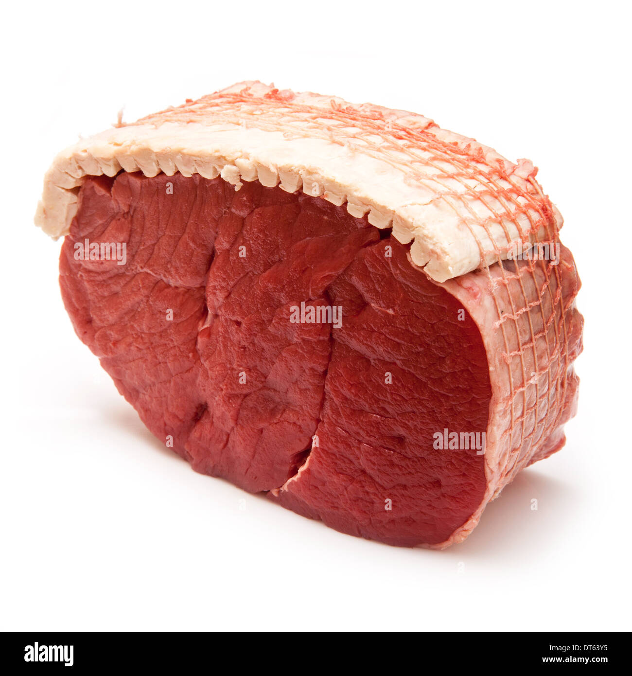 Fesa di manzo inglese giunto (0.8kg) isolato su una bianca di sfondo per studio. Foto Stock