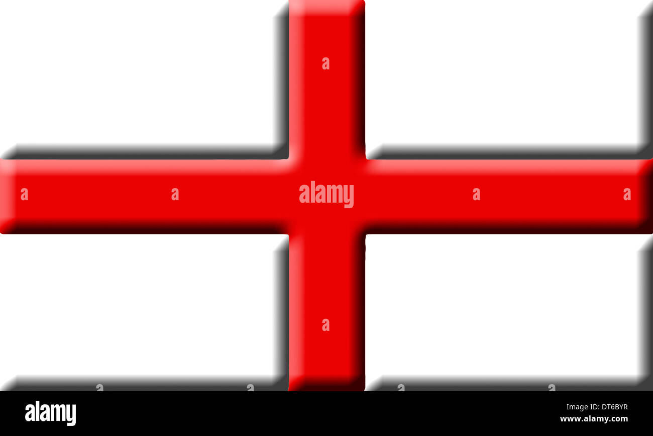 Inghilterra - bandiera nazionale. St George's Cross Foto Stock