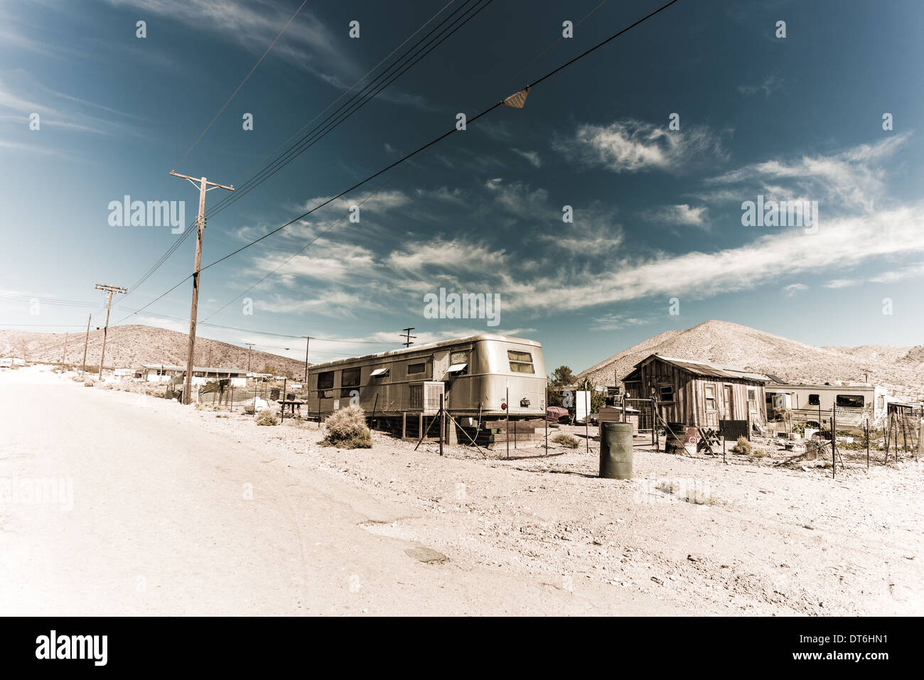 Vista nella città di Darwin, CALIFORNIA, STATI UNITI D'AMERICA Foto Stock