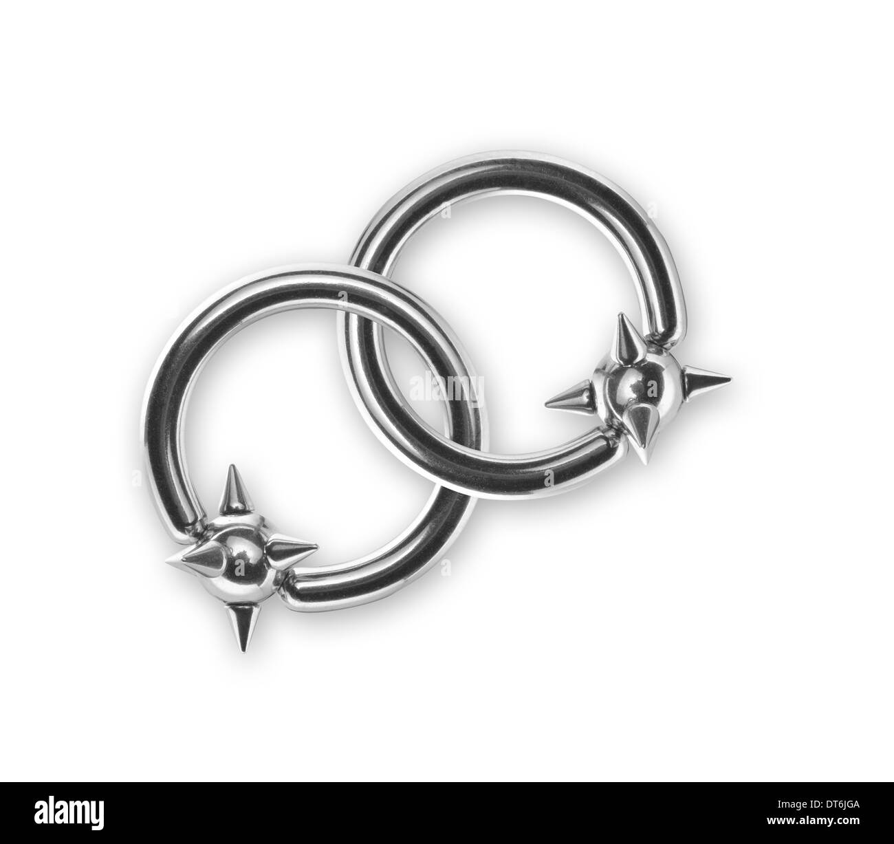 Piercing isolati su sfondo bianco Foto Stock Piercing isolati su sfondo bianco Foto Stock