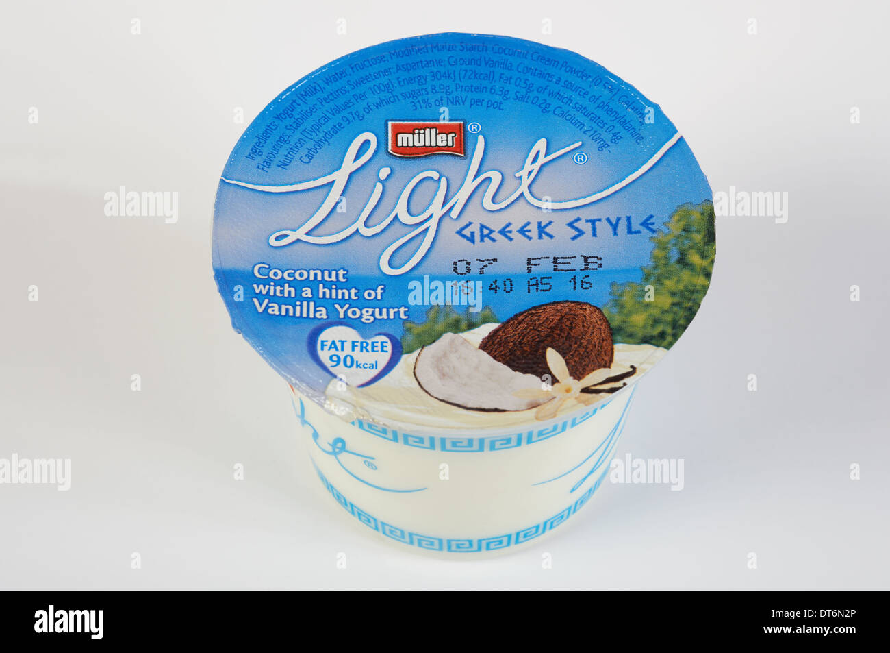 Muller cocco luce & vaniglia in stile greco yogurt Foto Stock