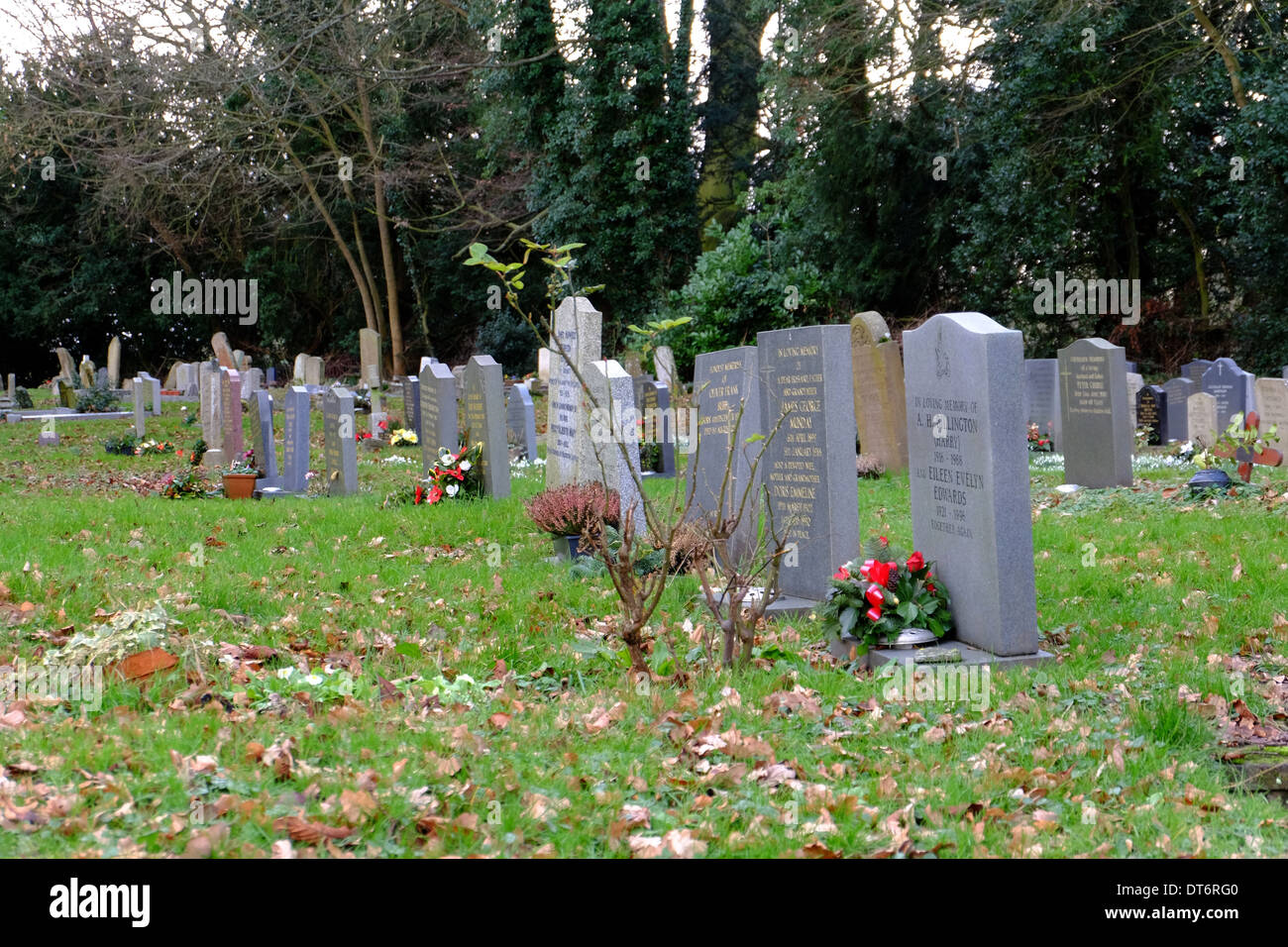 Chiesa grave yard in Bugbrooke, Northamptonshire Foto Stock