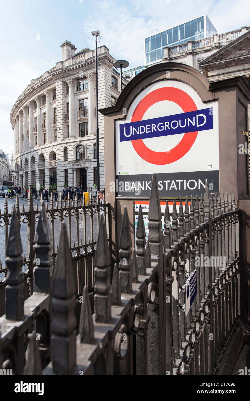 Stazione della metropolitana di Bank, Londra Foto Stock