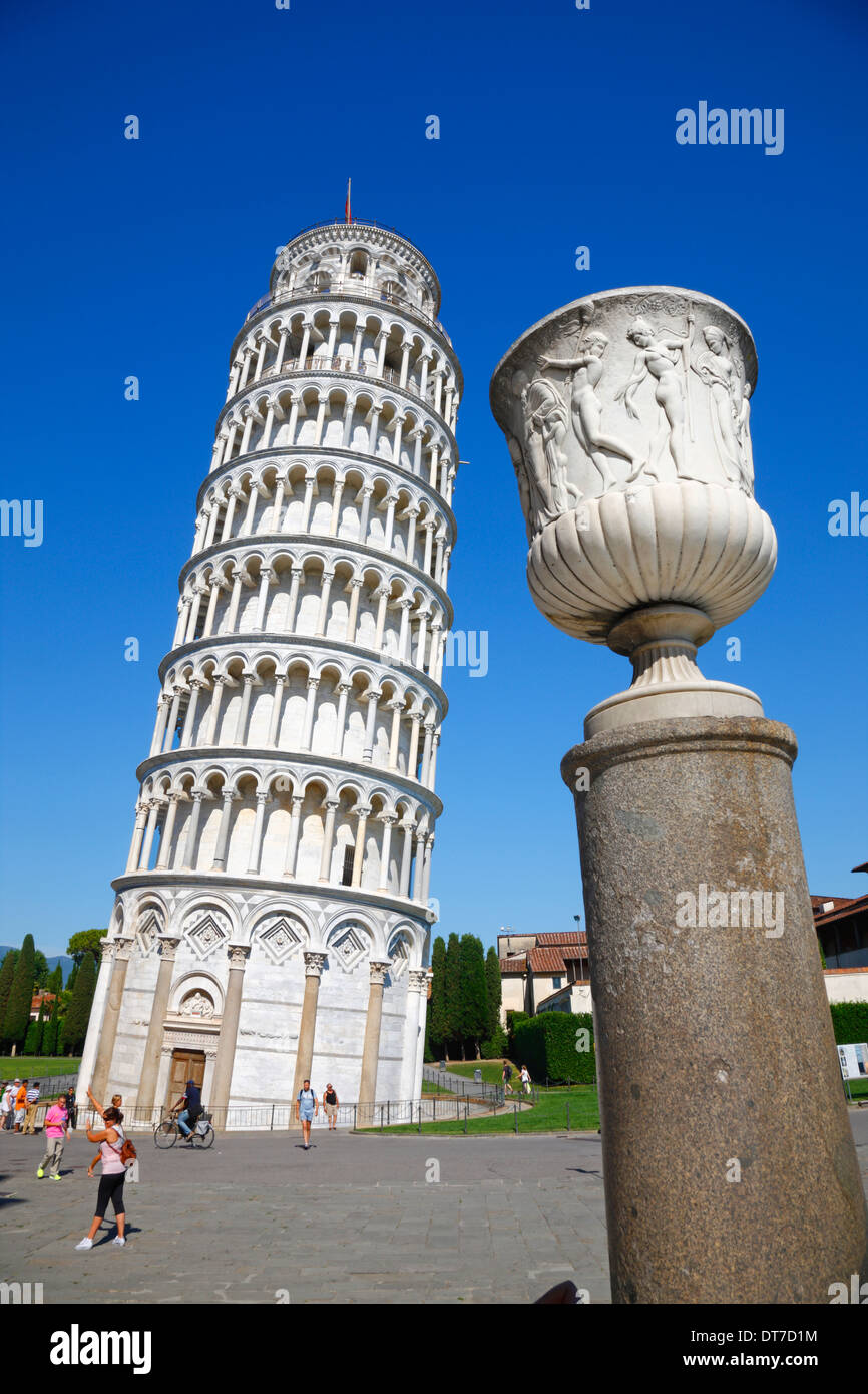 Pisa la torre pendente, Toscana Italia Foto Stock