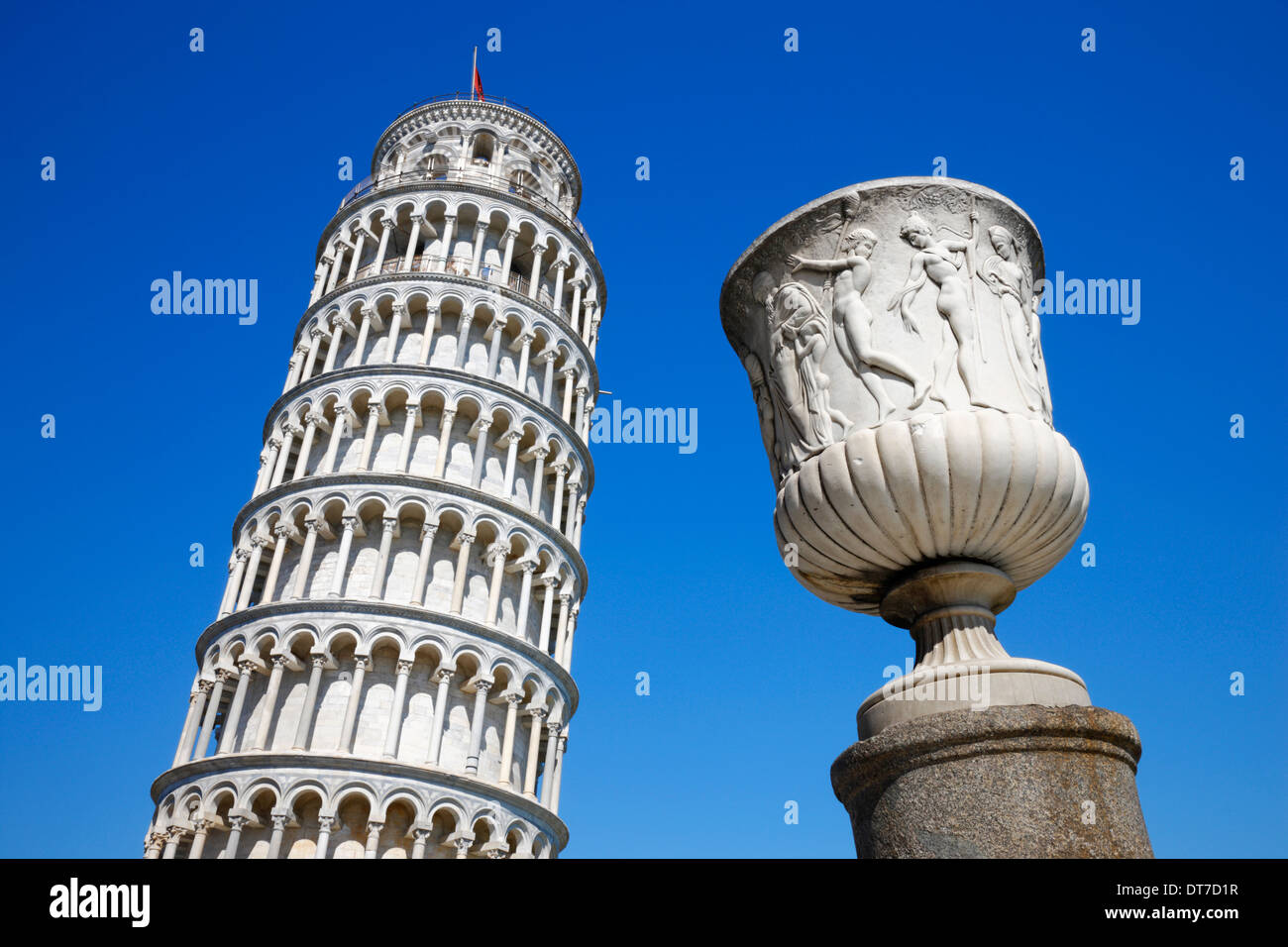Pisa la torre pendente, Toscana Italia Foto Stock