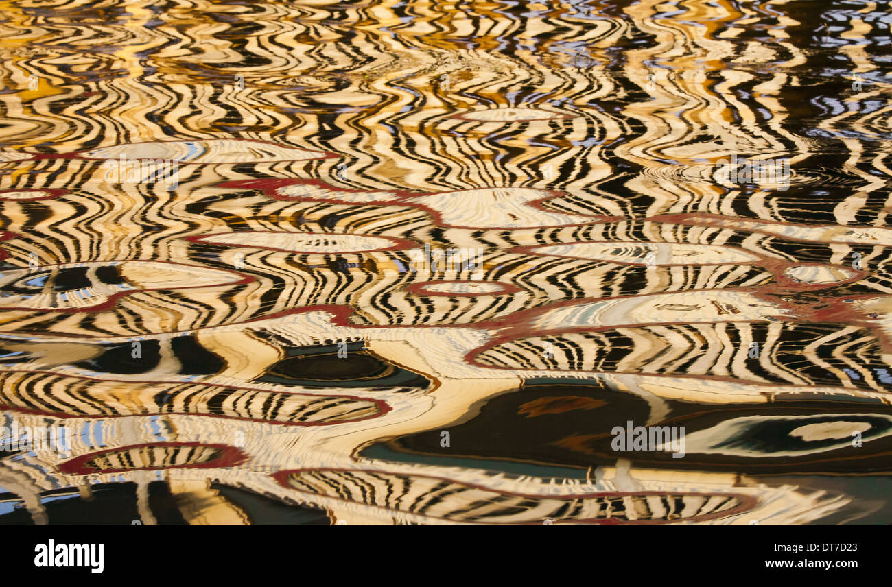 Abstract riflessioni Lago Inle Myanmar Lago Inle Myanmar Foto Stock