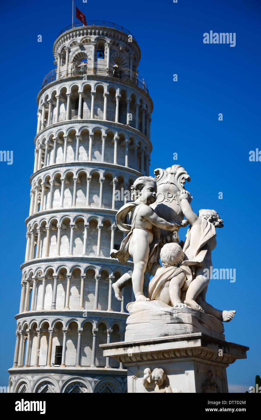 Pisa la torre pendente, Toscana Italia Foto Stock
