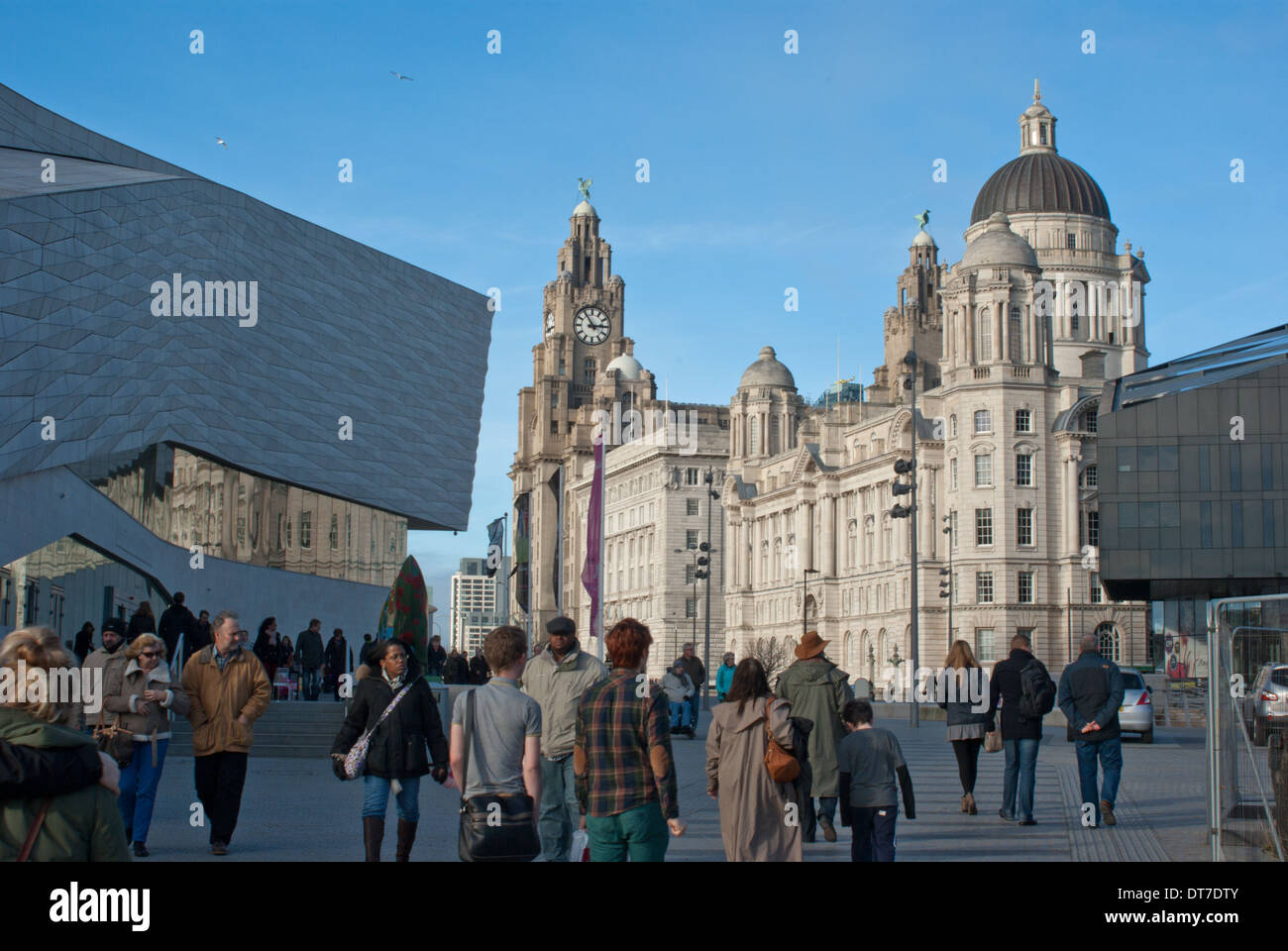Pier Head Liverpool Foto Stock