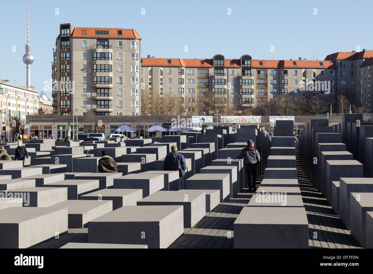 Monumento al assassinato ebrei d'Europa, Berlino, Germania Foto Stock