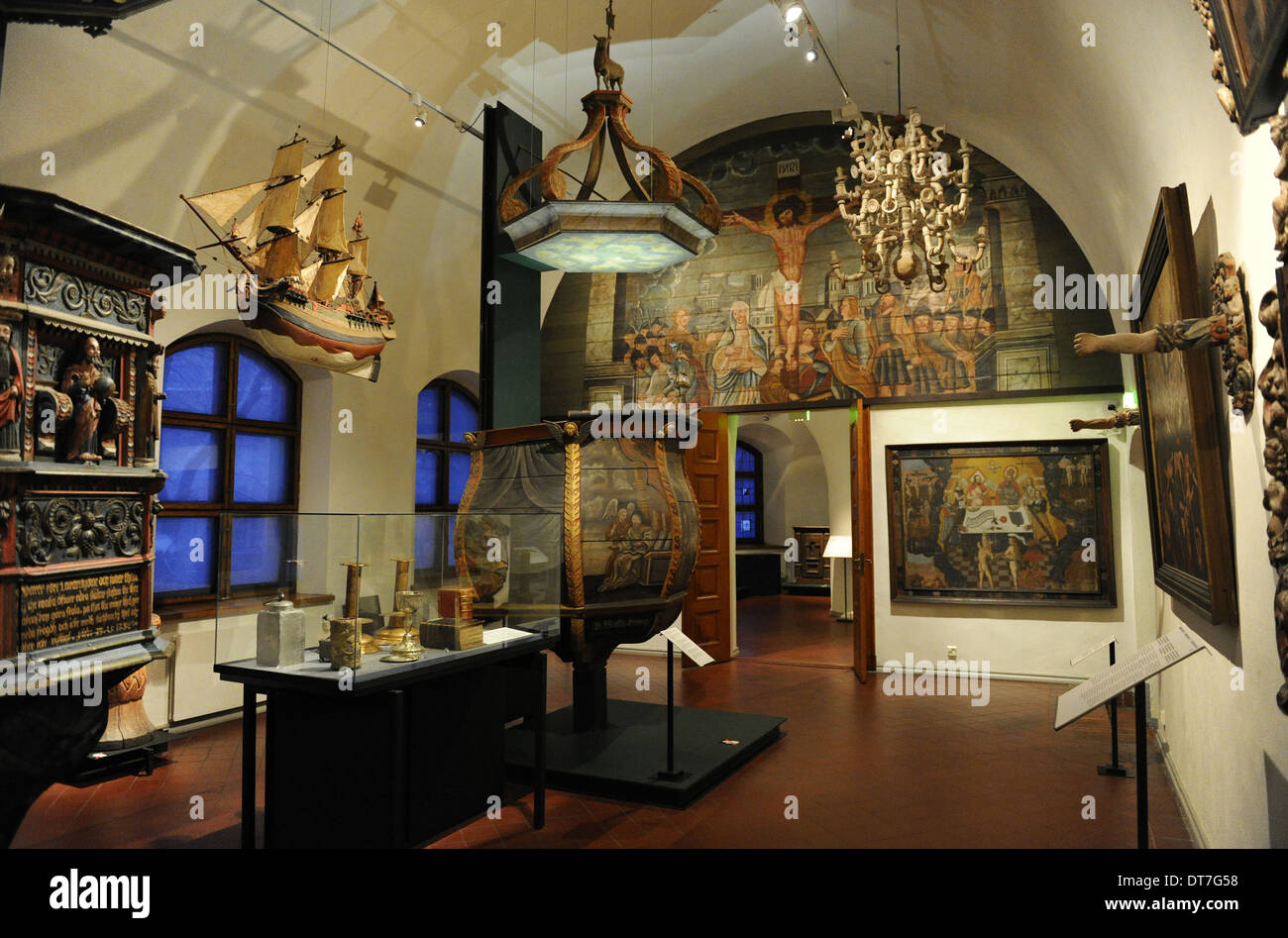 Il museo nazionale della Finlandia. Helsinki. All'interno. Foto Stock