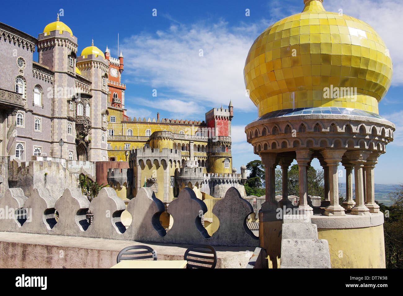 Vista della pena nel Palazzo di Sintra National Park, Portogallo Foto Stock