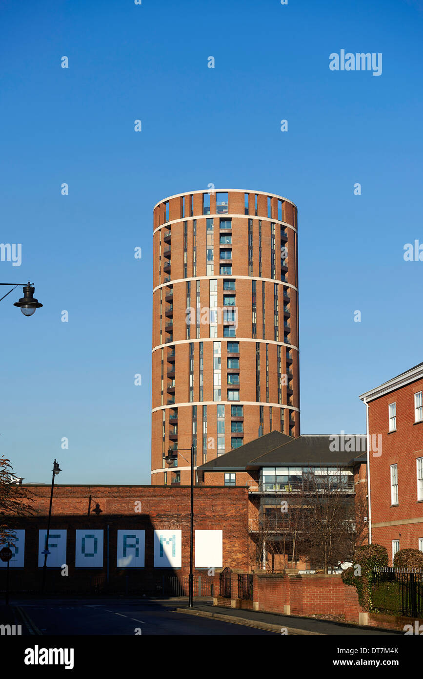 Candela House Granary Wharf Leeds, un premiato lo sviluppo residenziale nel centro della citta', West Yorkshire Regno Unito Foto Stock