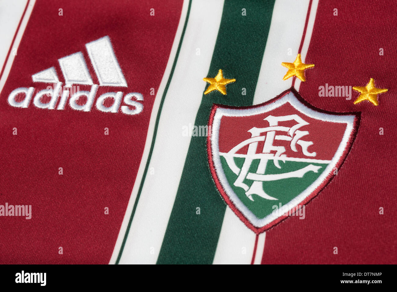 Chiusura del Fluminense Football Club kit Foto Stock