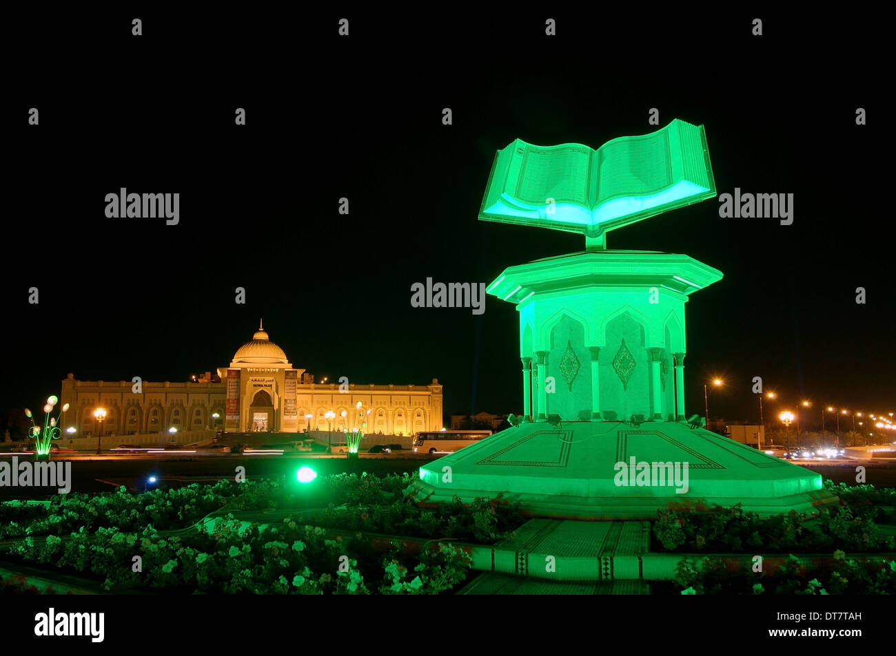 Sharjah Light Festival, Corano, emirato Sharjah Emirati Arabi Uniti, Vicino Oriente Foto Stock