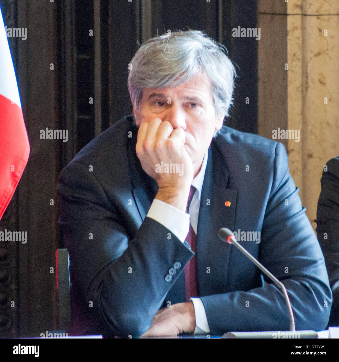 Parigi, Francia. Xi Febbraio, 2014. Stéphane Le Foll, Minitre francese dell'agricoltura, Parigi, XI Febbraio 2014. Credito: Laurent Poinet/Alamy Live News Foto Stock
