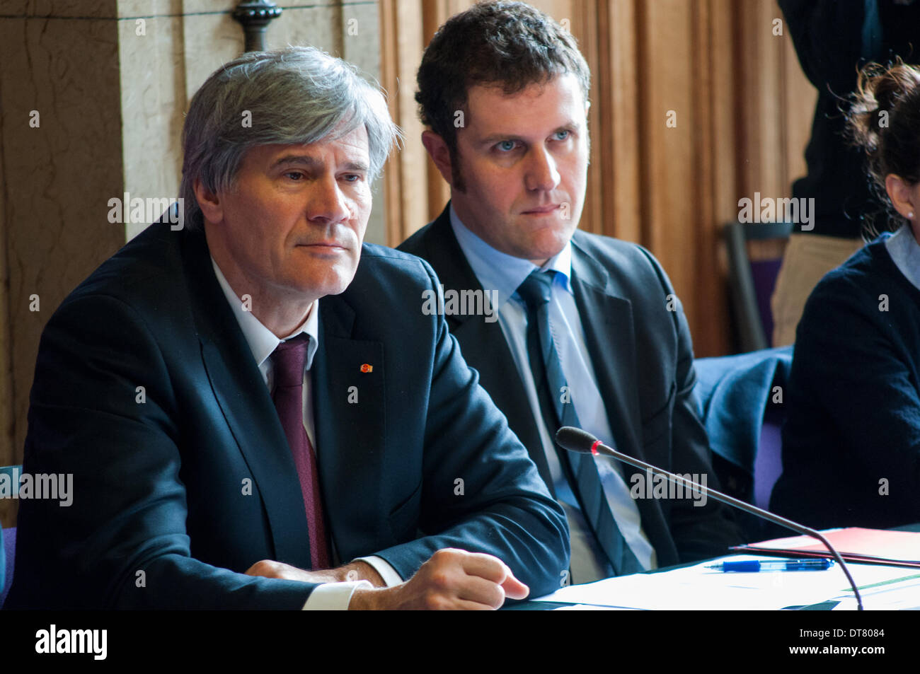 Parigi, Francia. Xi Febbraio, 2014. Stéphane Le Foll, Francese Ministre dell agricoltura, Parigi, 11 febbraio 2014. Credito: Laurent Poinet/Alamy Live News Foto Stock