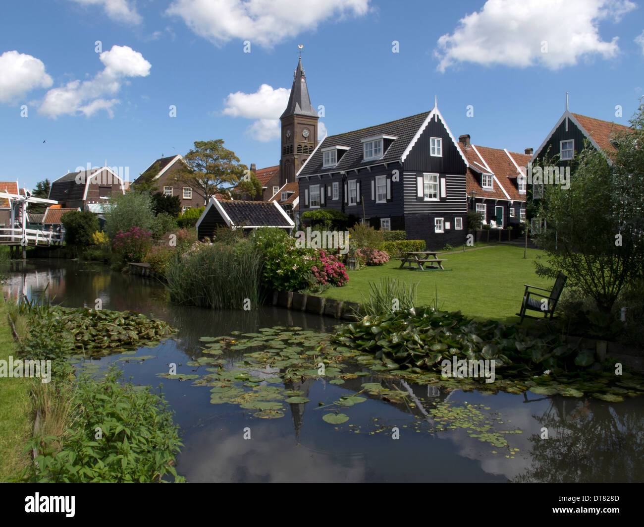 Uno scenario pittoresco nella città olandese di Marken Foto Stock