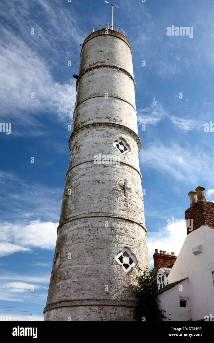 Il 'Alta Luce faro, costruito nel 1788, Blyth, Northumberland Foto Stock