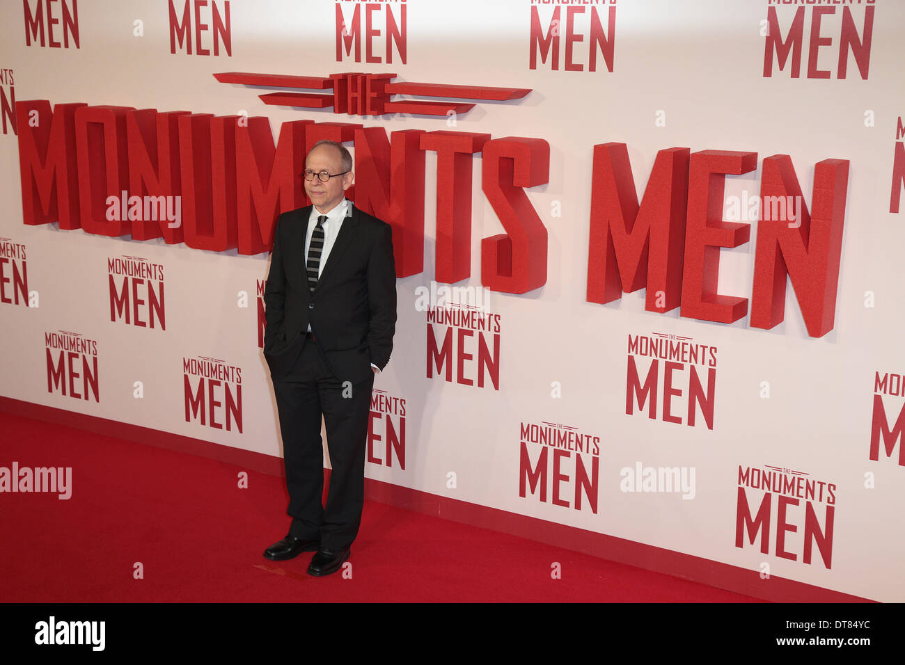 Londra, UK, 11 febbraio 2014 Bob Balaban arriva in UK Premiere di 'i monumenti uomini'' all'Odeon Leicester Square foto: MRP Credito: MRP/Alamy Live News Foto Stock