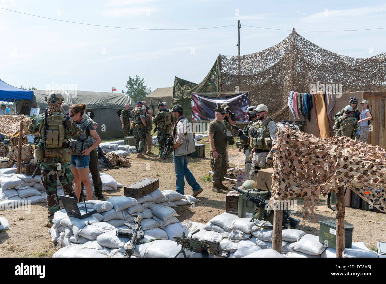 "X Incontro internazionale di veicoli militari le vie e il ferro di cavallo' nel Borne Sulinowo, Polonia Foto Stock