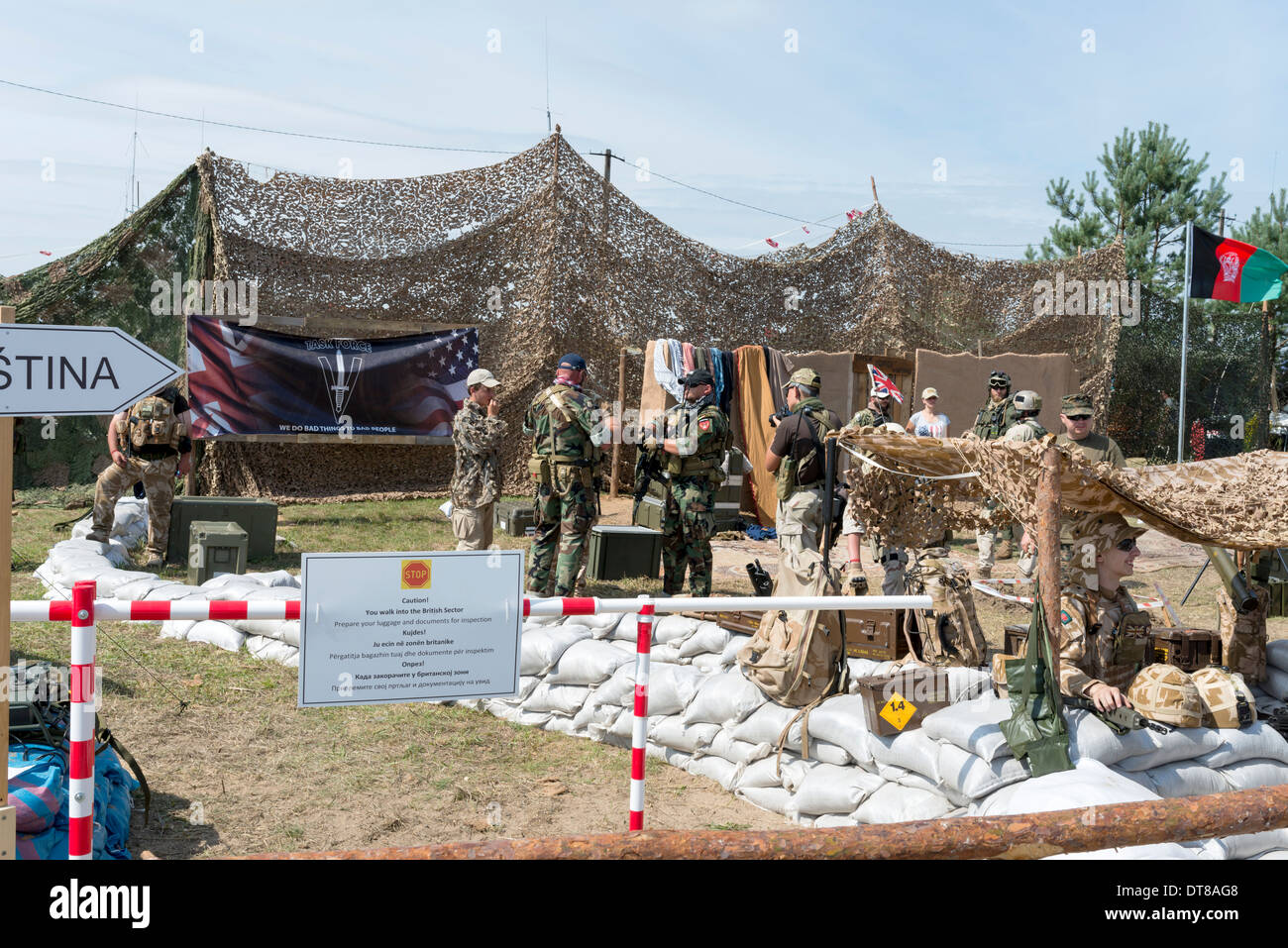 "X Incontro internazionale di veicoli militari le vie e il ferro di cavallo' nel Borne Sulinowo, Polonia Foto Stock