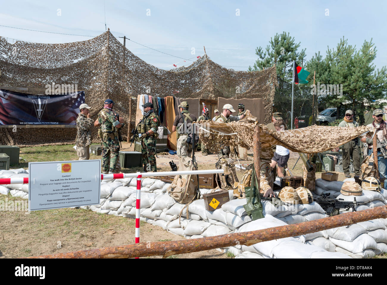 "X Incontro internazionale di veicoli militari le vie e il ferro di cavallo' nel Borne Sulinowo, Polonia Foto Stock