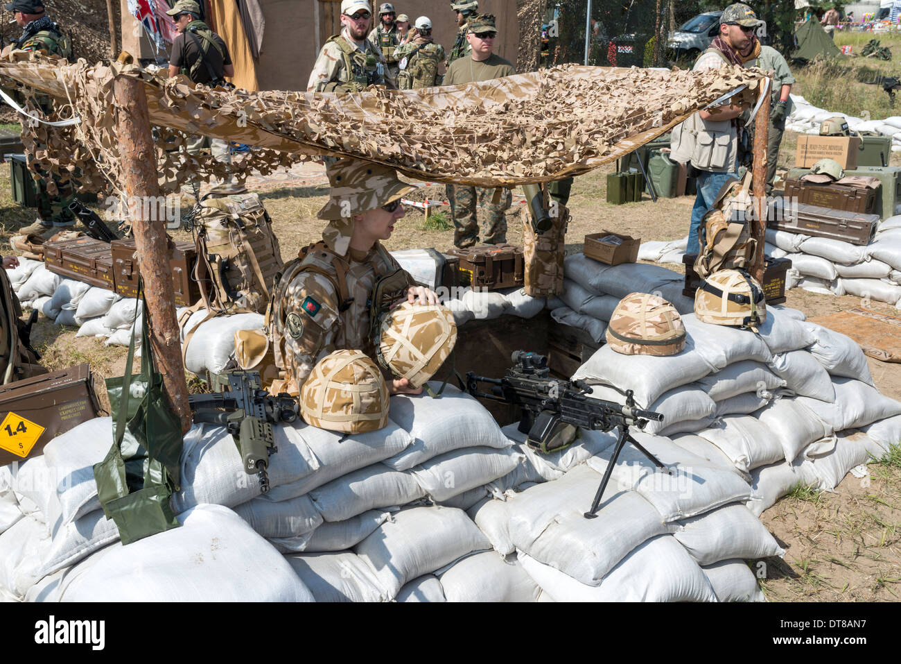 "X Incontro internazionale di veicoli militari le vie e il ferro di cavallo' nel Borne Sulinowo, Polonia Foto Stock