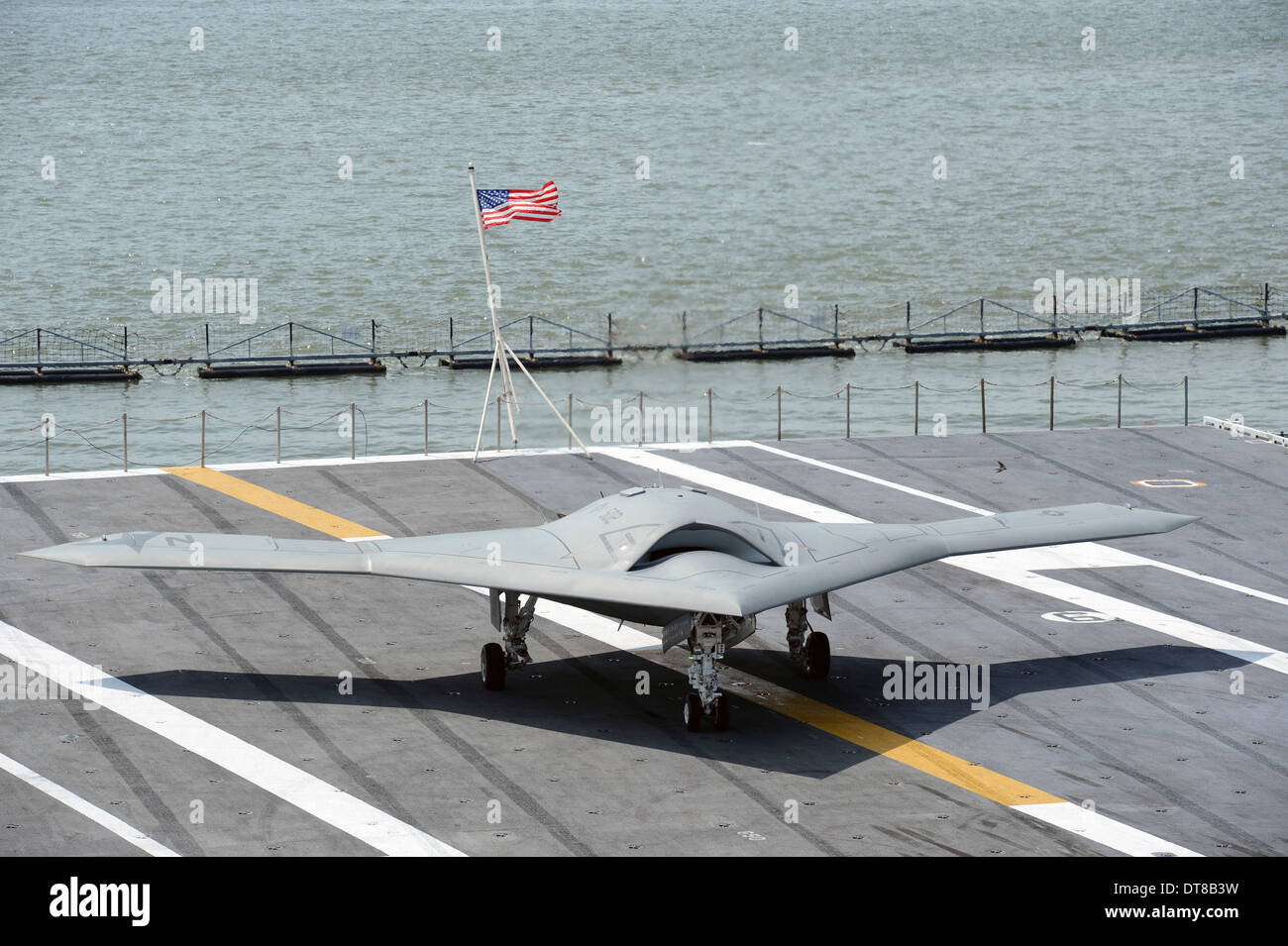 Un X-47B Unmanned Combat Air System. Foto Stock